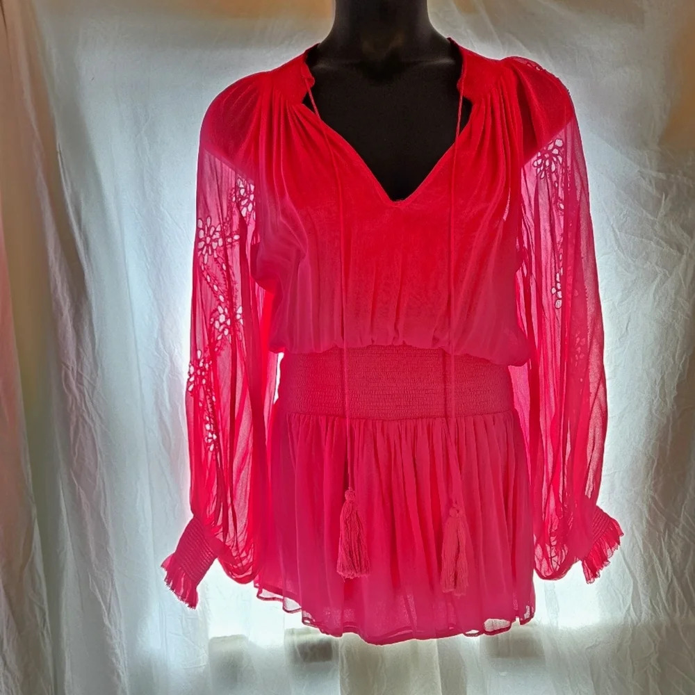 Beautiful Karina Grimaldi Silk Peplum Blouse EUC ๐ - Picture 2 of 14